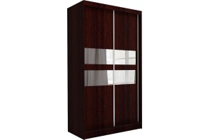 Szafa przesuwna ciemne drewno PORTO 150