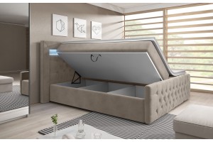 Łóżko kontynentalne 180x200 ARONA z pojemnikiem i zanóżkiem