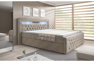 Łóżko kontynentalne 180x200 ARONA z pojemnikiem i zanóżkiem