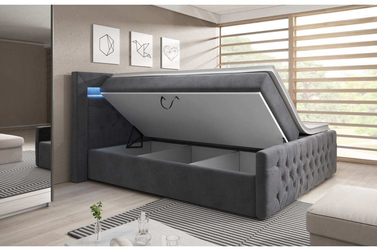 Łóżko kontynentalne 180x200 ARONA z pojemnikiem...