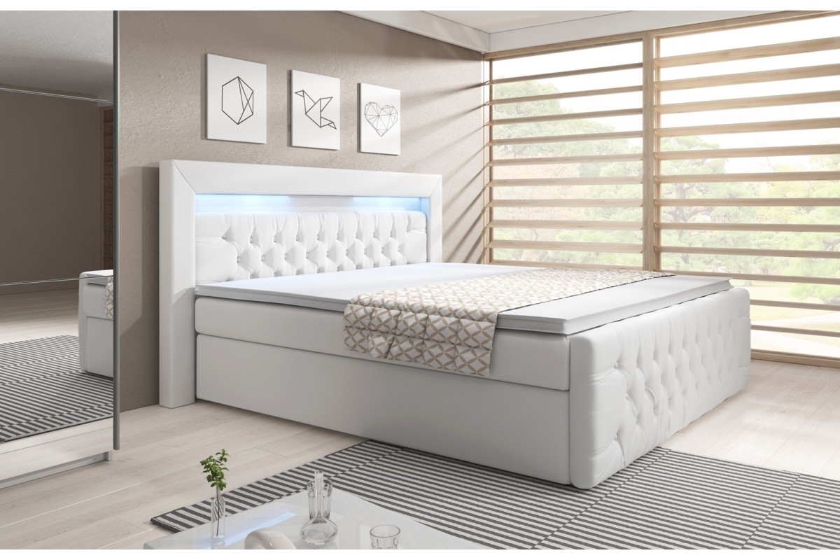 Łóżko kontynentalne 180x200 ARONA z pojemnikiem...