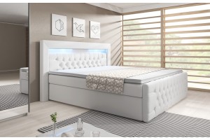 Łóżko kontynentalne 180x200 ARONA z pojemnikiem i zanóżkiem