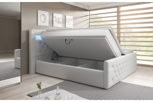 Łóżko kontynentalne 180x200 ARONA z pojemnikiem i zanóżkiem