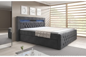 Łóżko kontynentalne 180x200 ARONA z pojemnikiem i zanóżkiem