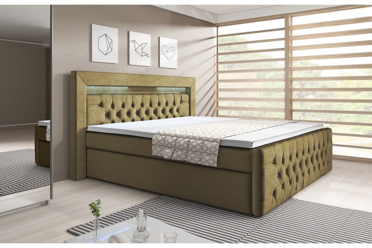 Łóżko kontynentalne 180x200 ARONA z pojemnikiem...