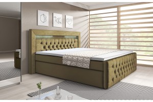 Łóżko kontynentalne 180x200 ARONA z pojemnikiem i zanóżkiem