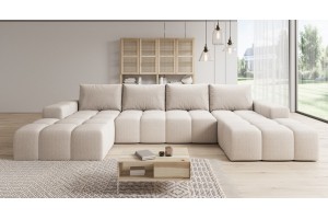 Narożnik beżowy w kształcie litery U CENTO