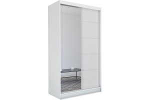 Szafa przesuwna biała 150 z lustrem MARETA 