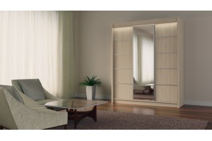 Duża szafa przesuwna 180 z lustrem MARETA