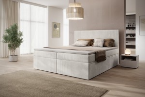Łóżko kontynentalne 160x200 SIENNA z szufladami