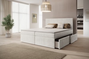 Łóżko kontynentalne 160x200 SIENNA z szufladami