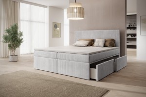 Łóżko kontynentalne 160x200 SIENNA z szufladami