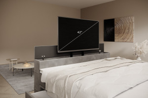 Łóżko kontynentalne 180x200 AROSA TV grafitowe