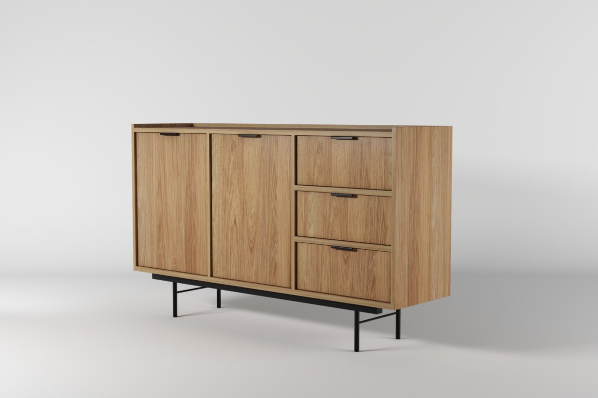 Komoda 2d3s EDSON w kolorze hikora