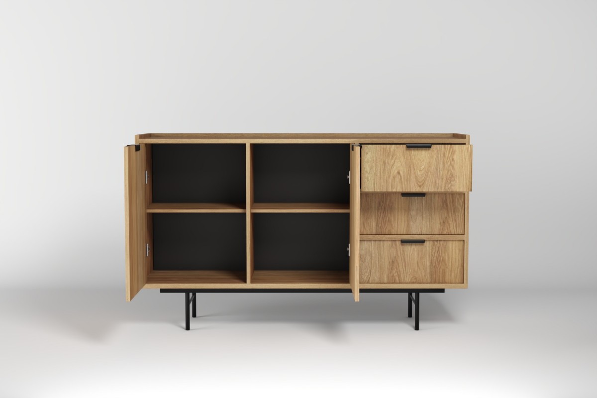 Komoda 2d3s EDSON w kolorze hikora