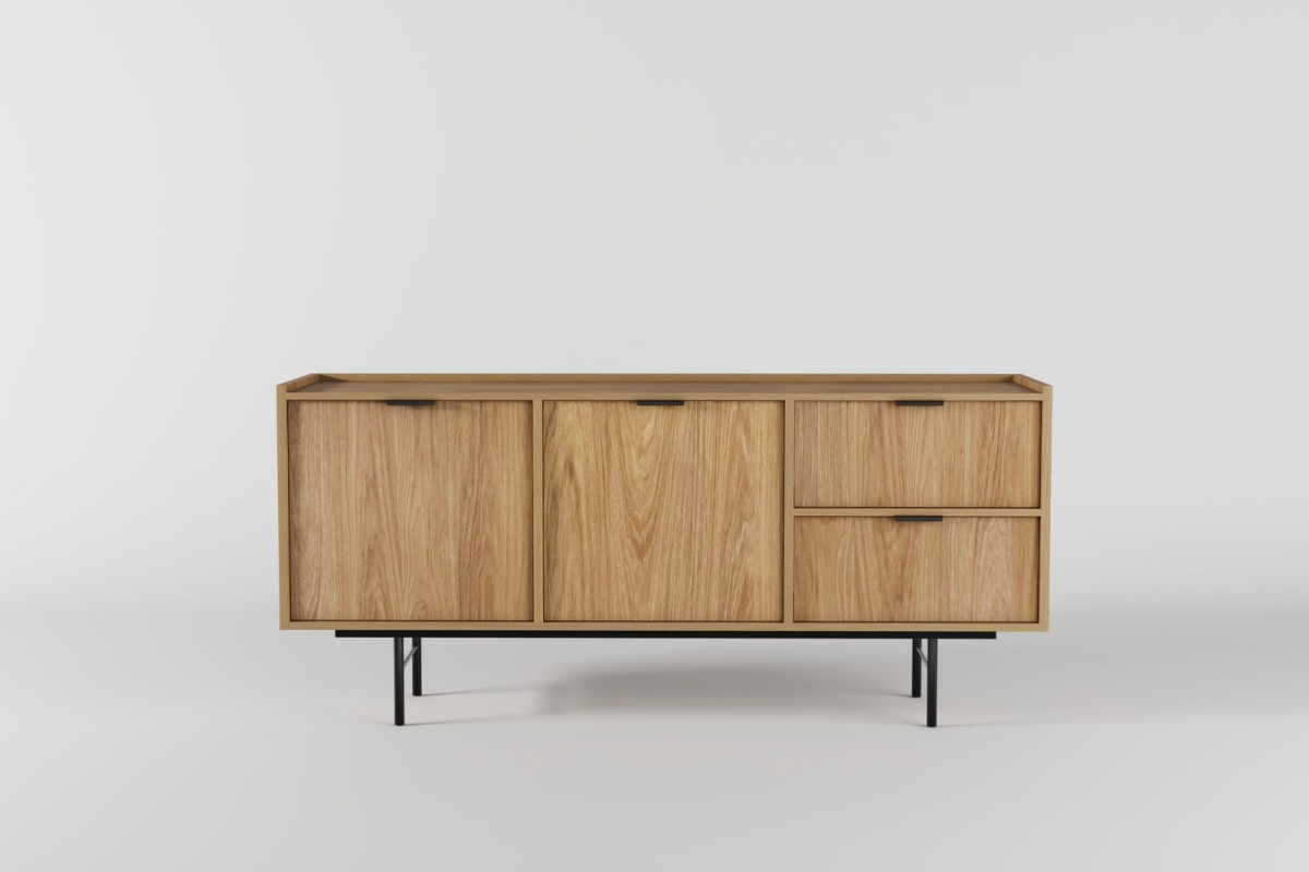 Komoda 2d2s EDSON w kolorze hikora