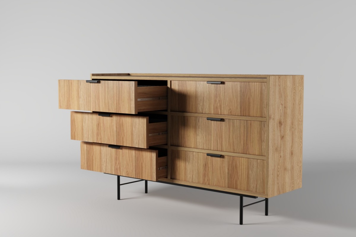 Komoda 6s EDSON w kolorze hikora