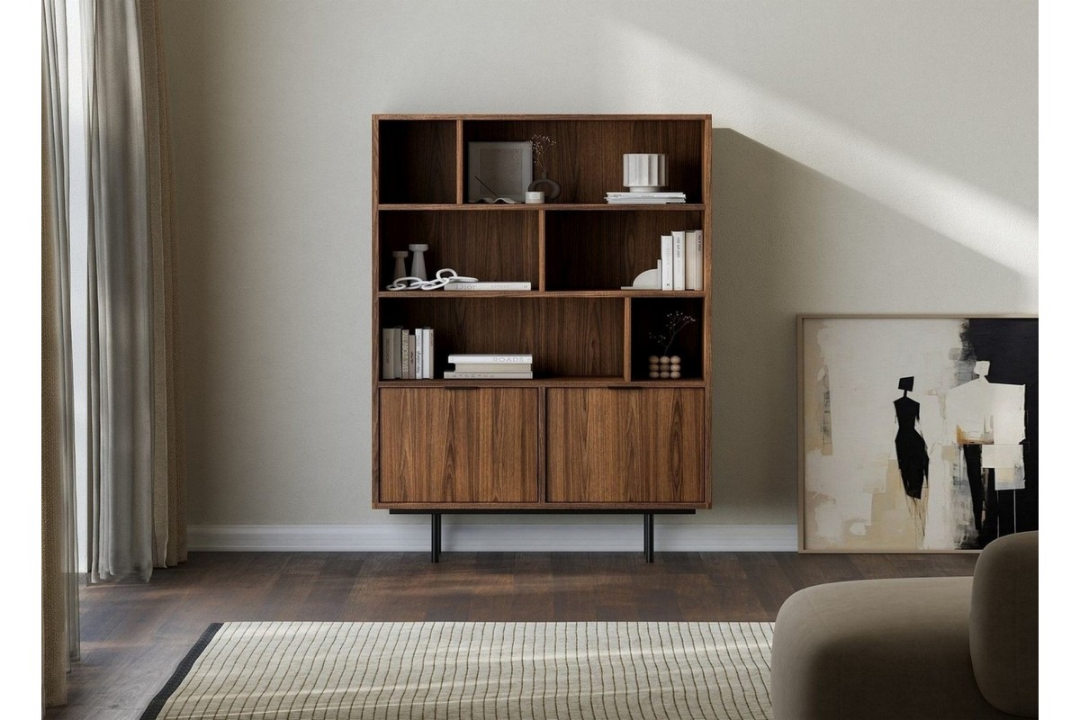 Regał EDSON w kolorze orzech