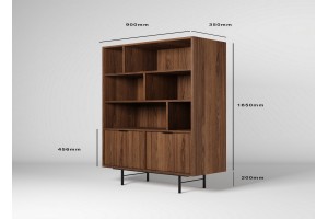 Regał EDSON w kolorze orzech