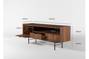 Szafka RTV 150 EDSON w kolorze orzech