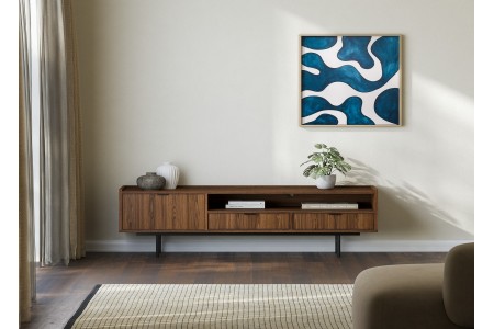 Szafka RTV 150 EDSON w kolorze orzech