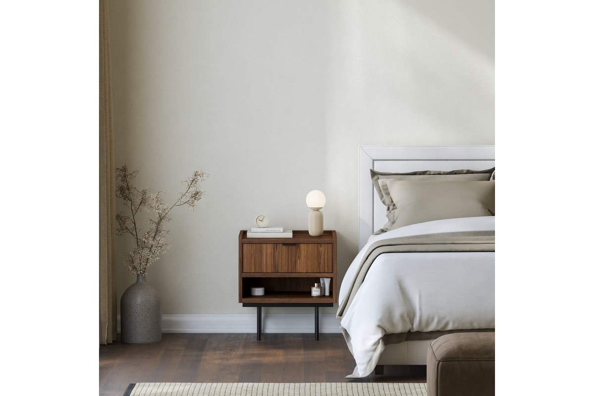 Stolik nocny EDSON w kolorze orzech