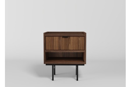 Stolik nocny EDSON w kolorze orzech 2