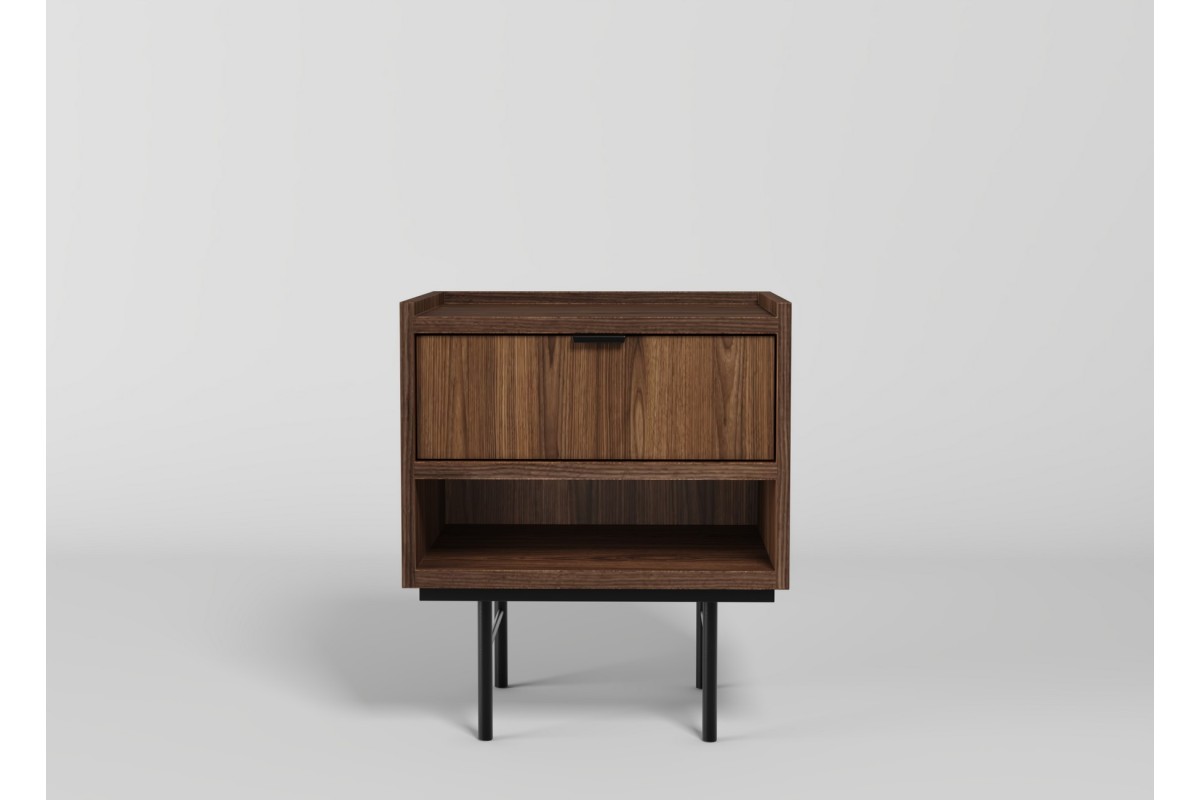 Stolik nocny EDSON w kolorze orzech
