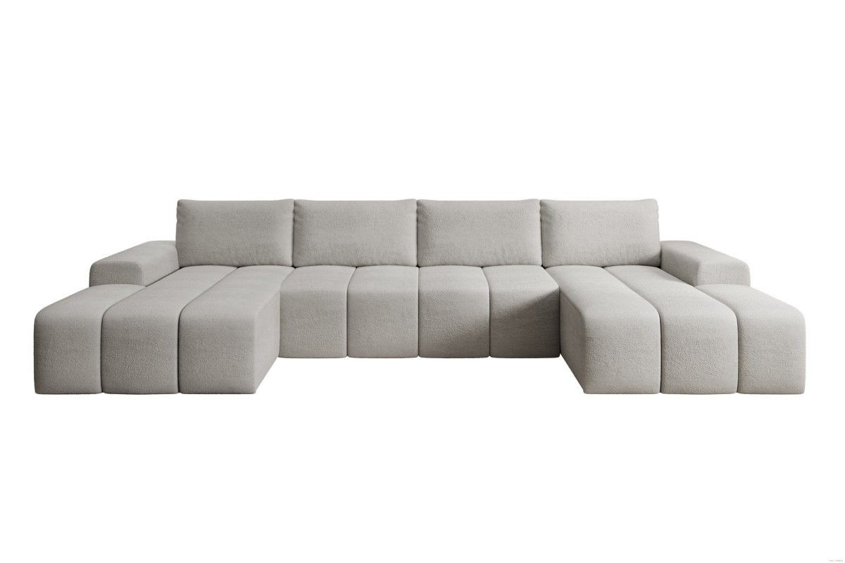 Narożnik beżowy w kształcie litery U CARLA