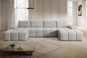 Narożnik beżowy w kształcie litery U CARLA