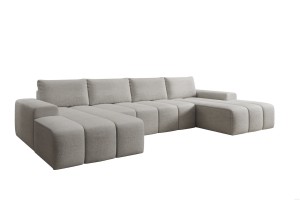 Narożnik beżowy w kształcie litery U CARLA