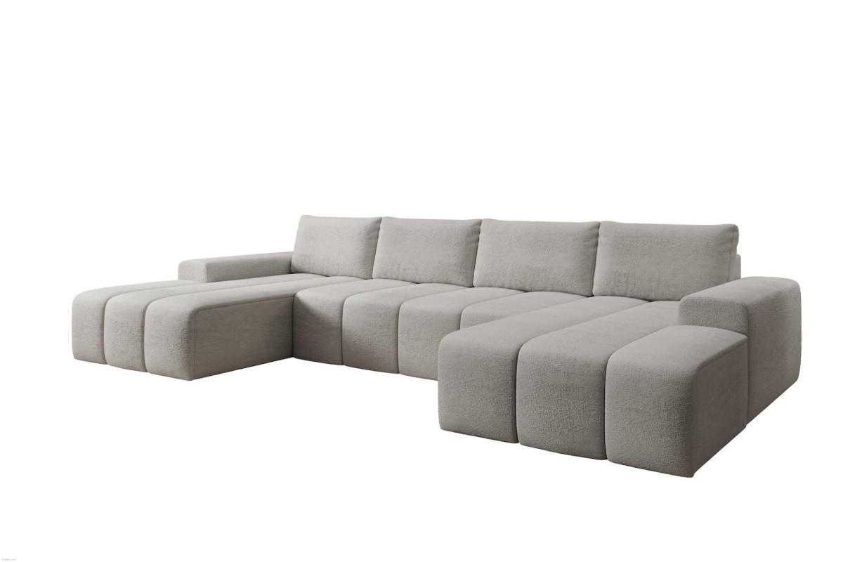 Narożnik beżowy w kształcie litery U CARLA