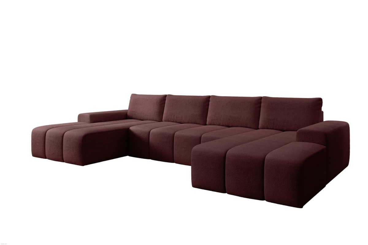 Narożnik burgundowy w kształcie litery U CARLA