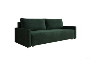 Sofa ciemnozielona z funkcją spania Veluto
