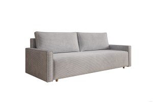 Sofa jasnoszara z funkcją spania Veluto