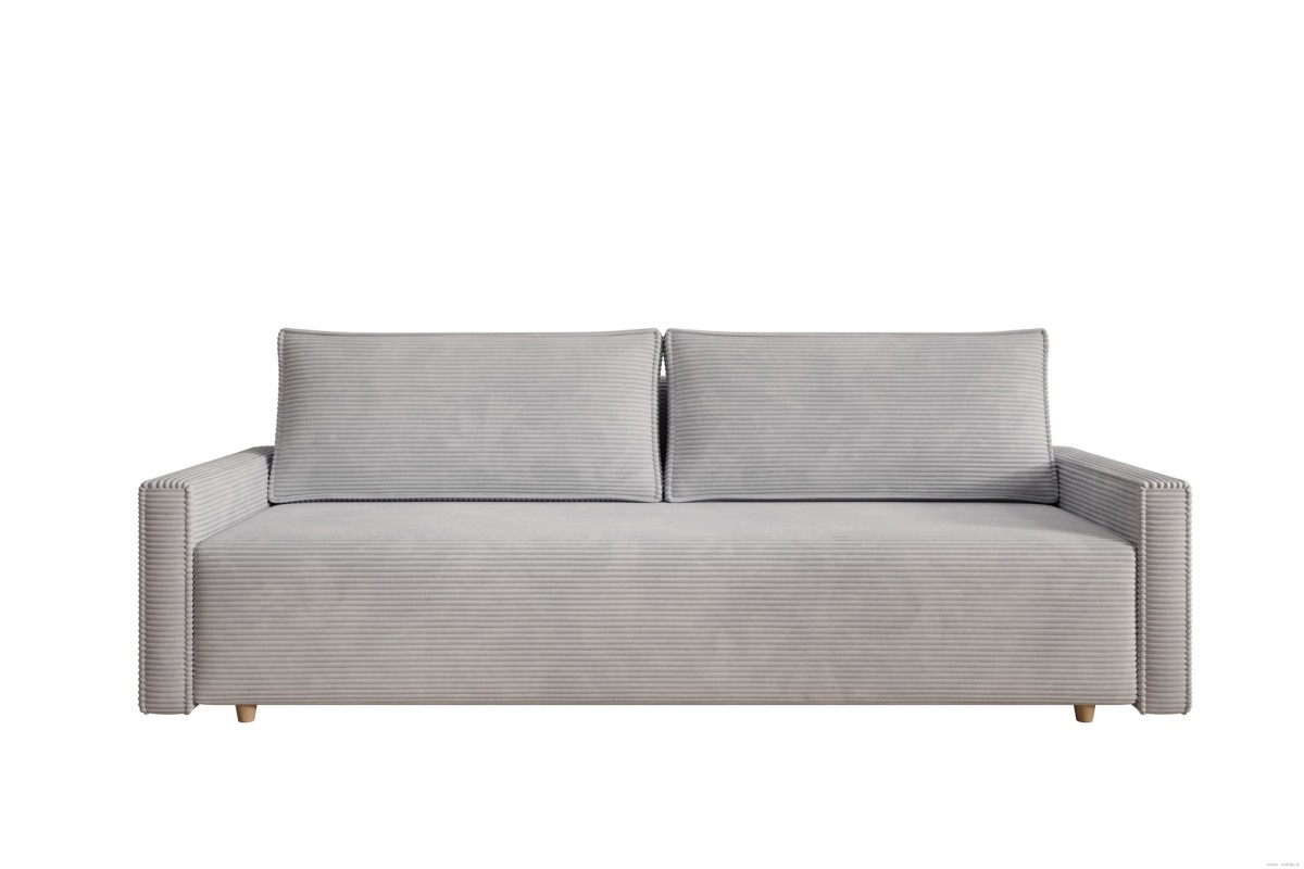Sofa jasnoszara z funkcją spania Veluto