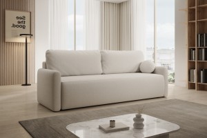 Sofa beżowa z funkcją spania Pisilli