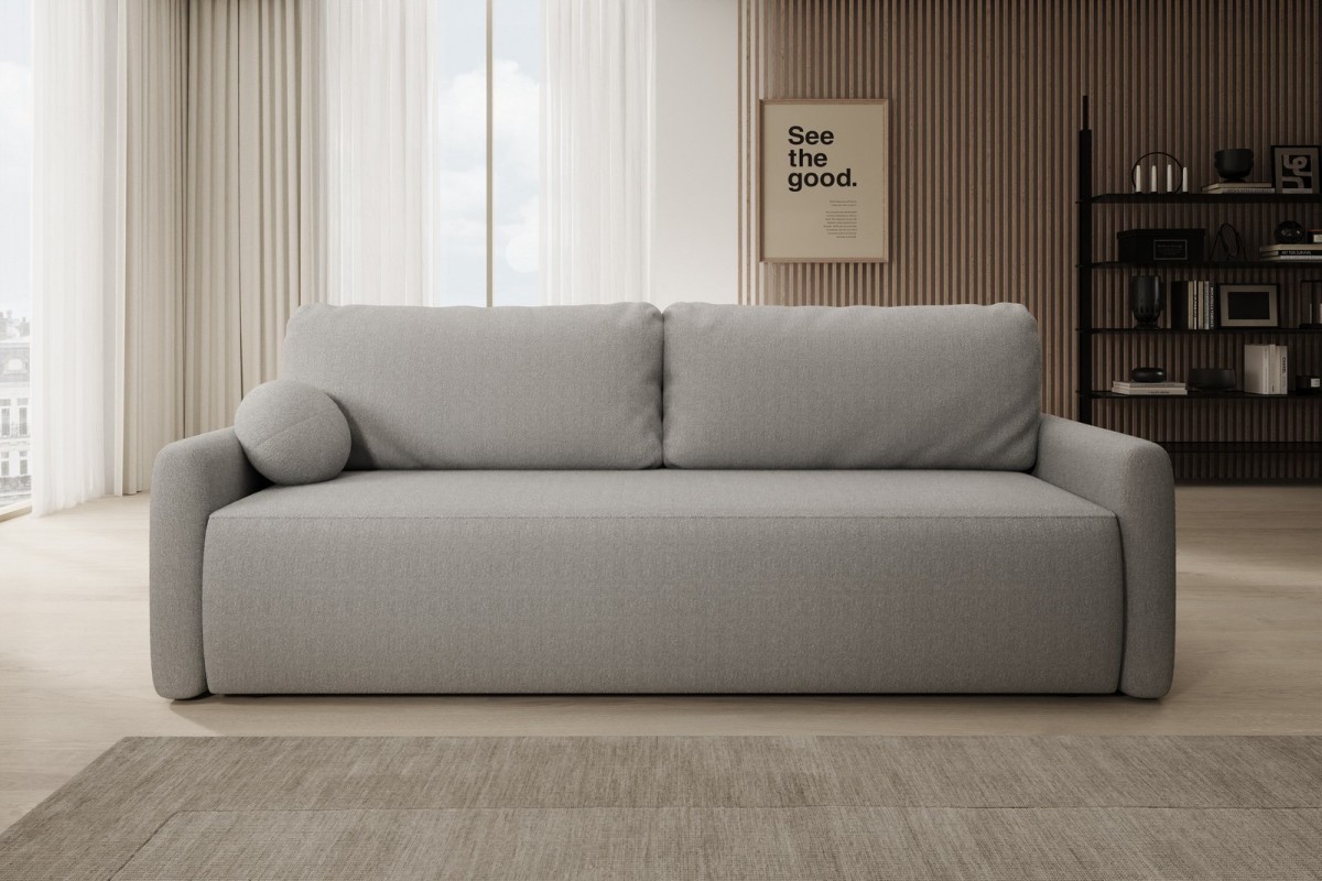 Sofa jasnoszara z funkcją spania Pisilli