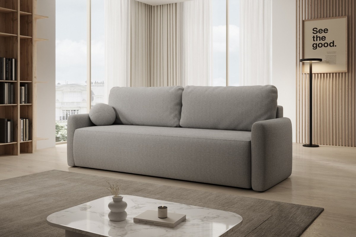 Sofa jasnoszara z funkcją spania Pisilli
