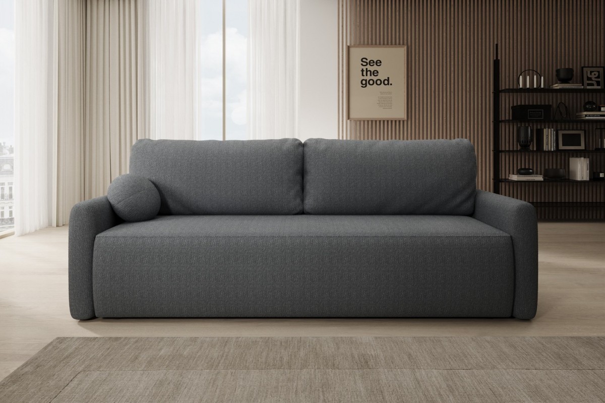 Sofa ciemnoszara z funkcją spania Pisilli
