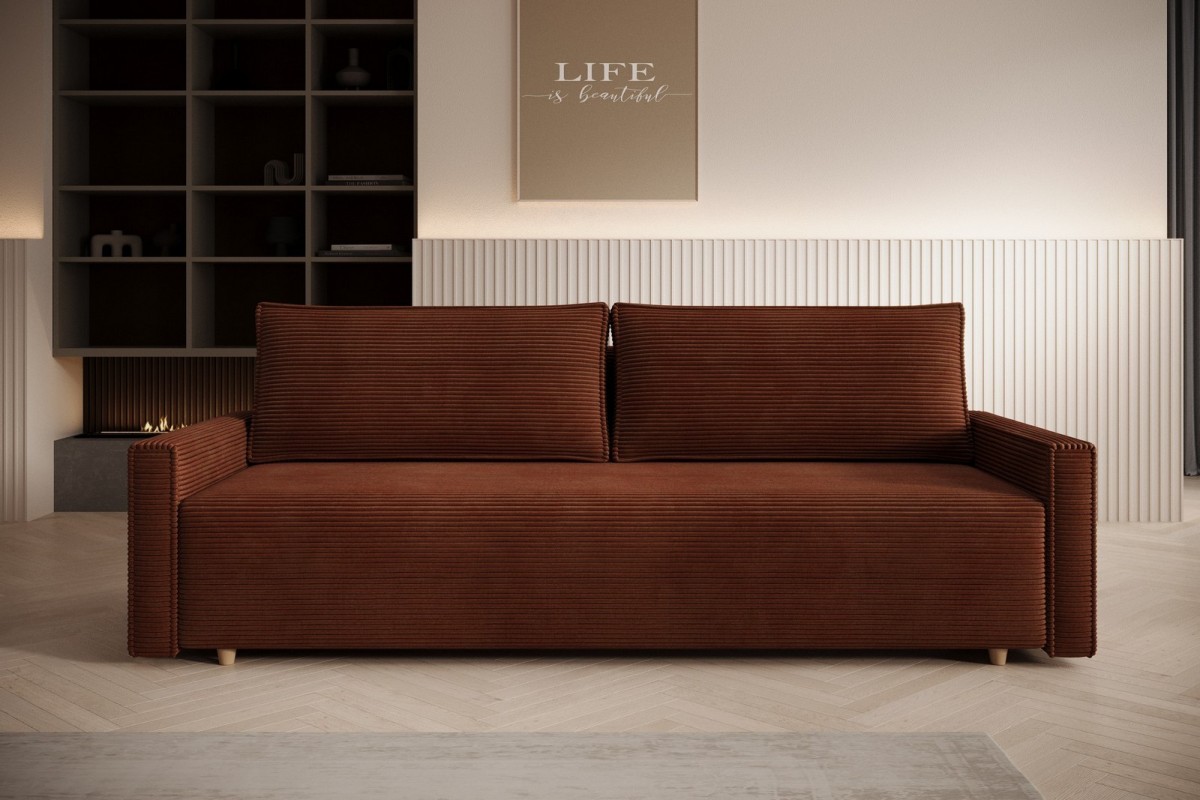 Sofa bordowa z funkcją spania Veluto