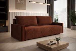 Sofa bordowa z funkcją spania Veluto