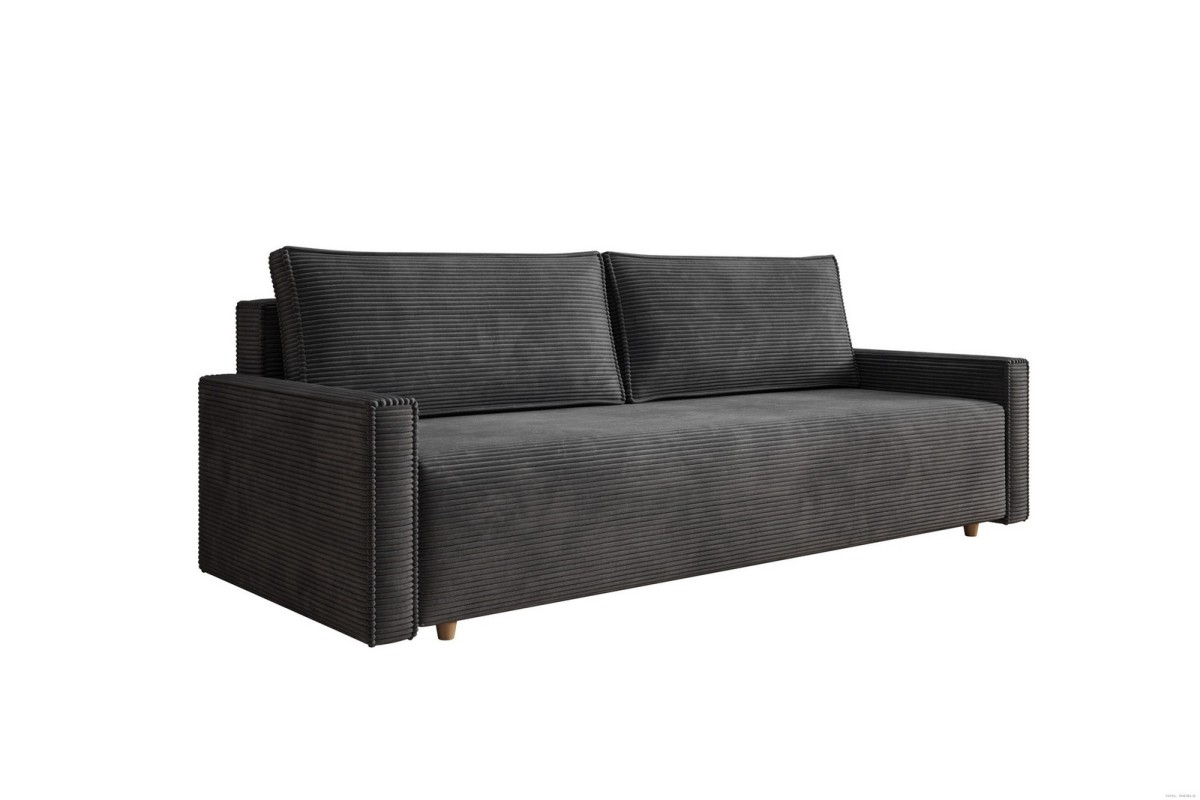 Sofa ciemnoszara z funkcją spania Veluto