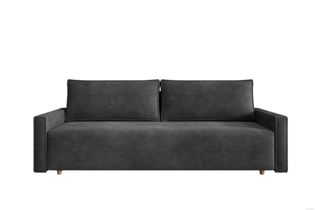 Sofa ciemnoszara z funkcją spania Veluto