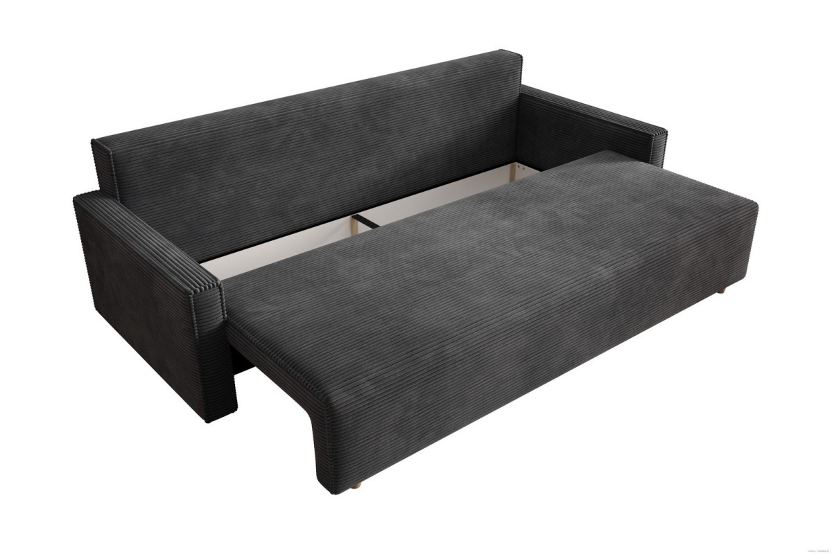 Sofa ciemnoszara z funkcją spania Veluto