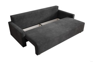 Sofa ciemnoszara z funkcją spania Veluto