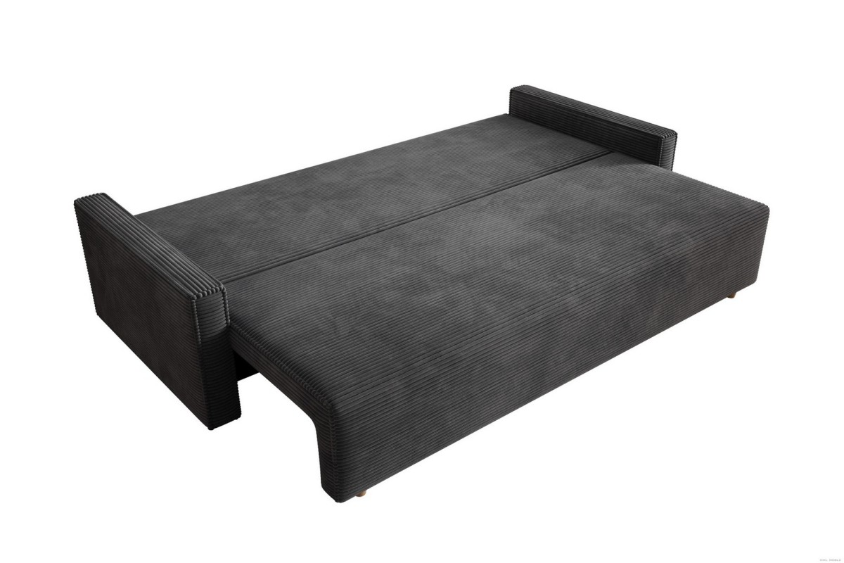 Sofa ciemnoszara z funkcją spania Veluto