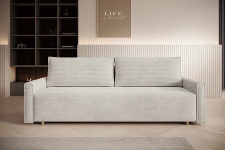 Sofa beżowa z funkcją spania Veluto 2