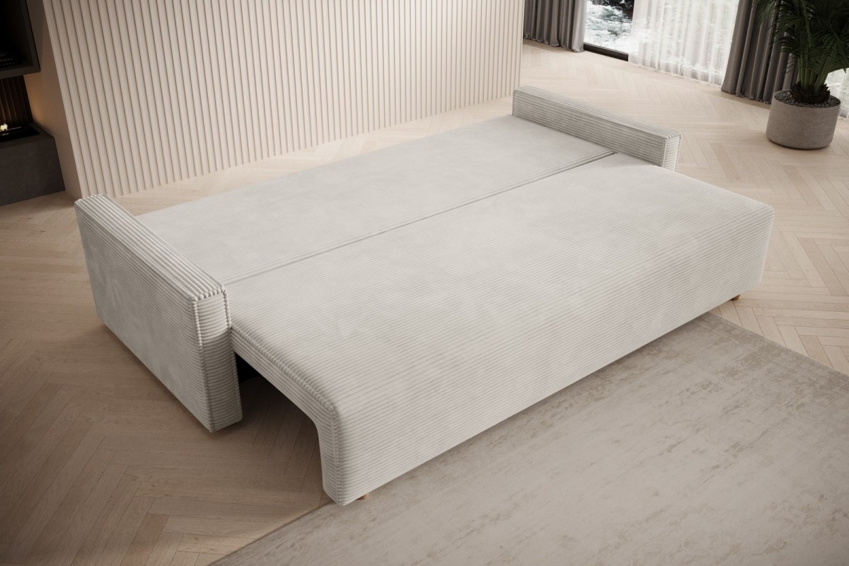 Sofa beżowa z funkcją spania Veluto