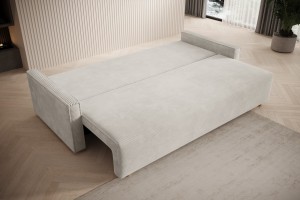 Sofa beżowa z funkcją spania Veluto